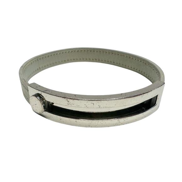 Hermès (Hermes) Pousse Pousse Bracelet - Gray with silver hardware - Picture 1 of 16